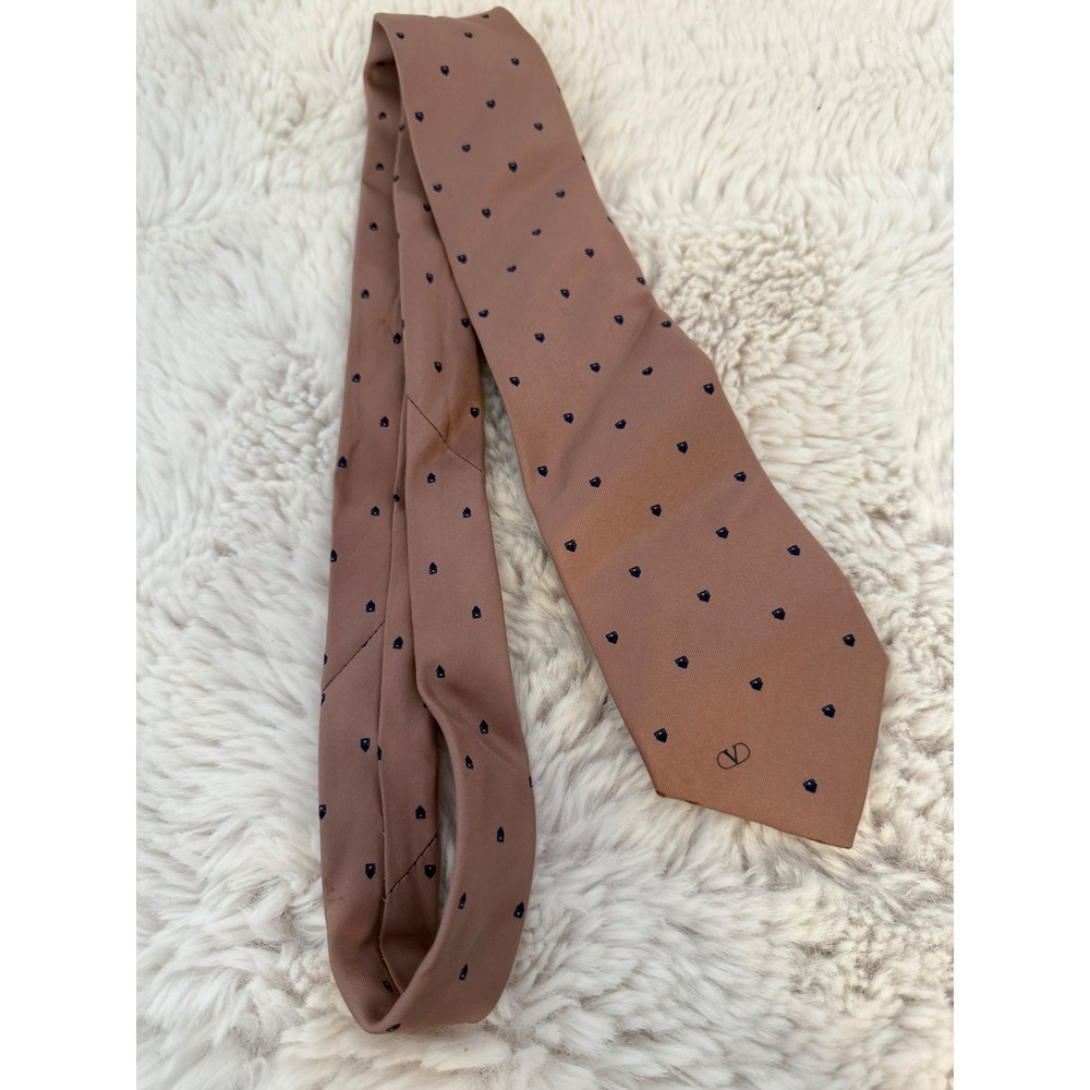 Valentino Cravatte Shield Pattern Italy Designer Necktie men's needs cleaning